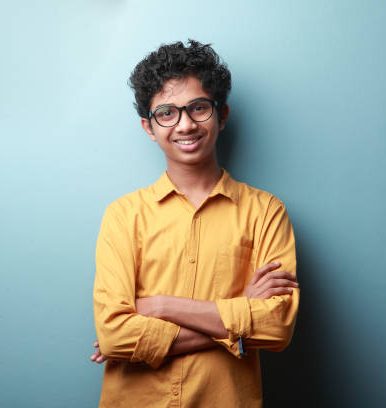 Smiling young boy of Indian origin